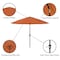 Pure Garden 10-Foot Patio Umbrella with Auto-Tilt, Terracotta 50-LG1053 - alternate 2